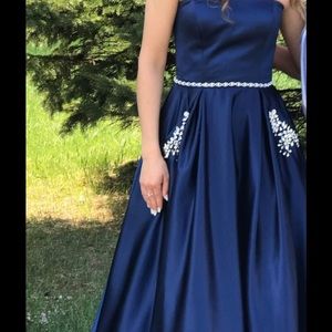Navy Blue Prom Dress
